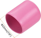 uxcell 10pcs Rubber End Caps 22mm(7/8 inch) ID Vinyl Round End Cap Cover Screw Thread Protectors Pink