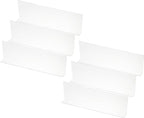 PATIKIL 6 Pack Shelf Dividers for Closet Organization, 15.7x1.57x4.7 Acrylic Closets Separator Kitchen Cabinet Shelves Under Bed Blocker for Bedroom Kitchen Office, Clear