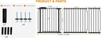 HOOEN 30" Tall Extra Wide Baby Gates 67 to 71.5 Inch Large Long Pressure Mounted Dog Gate for Doorways Stairs Child Safety Gates Tension Baby Gate Indoor Walk Through Gate for Kids or Pets