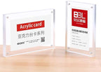 5 Pack Acrylic Label Holder Price Tag Displays Sign Holder with 3M Tape Adhesive Wall Mount Sign Stand (Transparent 100*70mm/3.94*2.76 inches)