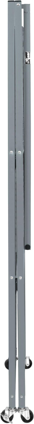Origami R5 Series Foldable 4-Tier Steel Storage Rack, Pewter – Heavy-Duty Metal Shelving Unit w/ Removable Wheels for Laundry Room or Garage – Rolling Organizer for Home, Office & Warehouse