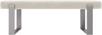 VANT Upholstered Bed Bench - Micro Suede Neutral Sand - Brushed Nickel - Contemporary Modern, Bedroom Bench Seat, Hallway, or Entryway
