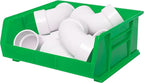 Akro-Mils 30250 AkroBins Plastic Storage Bins, Space-Saving Stackable Bins for Garage, Pantry, Craft Organization, 15-Inch x 16-Inch x 7-Inch, Green, 6-Pack