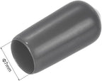 uxcell 20pcs Rubber End Caps 7mm(1/4") ID Vinyl PVC Round Tube Bolt Cap Cover Screw Thread Protectors Dark Grey