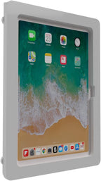 TABcare Anti-Theft Acrylic VESA Enclosure for Apple iPad 10 10.9" 2022, iPad 11" 2025 A16 with Free Wall Mount Kit & 90-Degree Angle USB C Charge Cable (White)