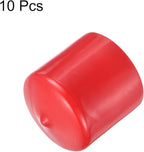 uxcell 10pcs Rubber End Caps 39mm ID Vinyl Round End Cap Cover Screw Thread Protector Red
