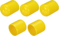 uxcell 5pcs Rubber End Caps 22mm(7/8") ID PVC Vinyl Round Tube Bolt Cap Cover Screw Thread Protectors Yellow