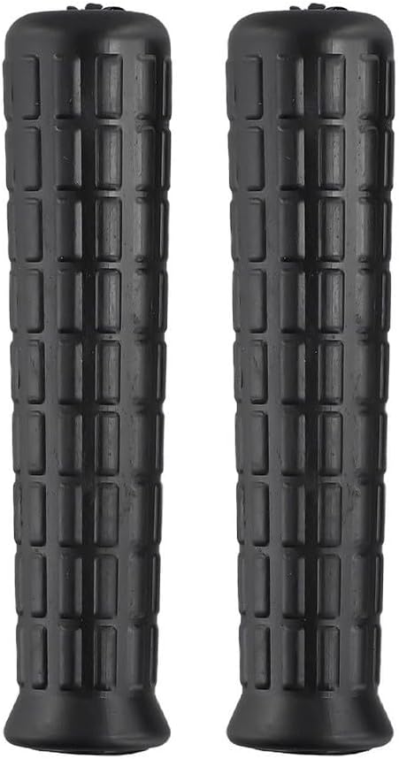 2Pcs Wheelbarrow Rubber Handles Replacement, Anti-slip Handle Grip Covers Weatherproof Handles Non-Slip Round Tubes for Garden Carts(114x12mm Black)