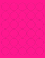 NextDayLabels - 8-1/2 x 11" Neon Color High Light Fluorescent Labels for Laser & Inkjet Printer (Pink Fluorescent, 1.5" Round - 30 Per Page | 750 Labels)