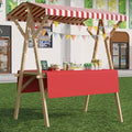Foldable Vendor Cart with Wheels - Portable Outdoor Concession Stand for Farmers Market, Street Fairs, Vending Booth, Mobile Kiosk Display Counter