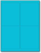 NextDayLabels - 8-1/2 x 11 Neon Color High Light Fluorescent Labels for Laser & Inkjet Printer (Blue Fluorescent, 4 x 5-4 Per Page | 100 Labels)
