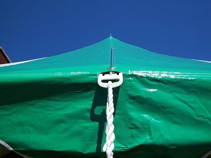TentandTable 20' x 20' Premium Canopy Tent, Green/White, Outdoor Pole Tent, 40-80 Person Capacity for Parties, Weddings, Events, Commercial and Residential Use, Large Heavy Duty Vinyl Canopy Tents