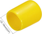 uxcell 10pcs Rubber End Caps 19mm(3/4") ID Vinyl Round End Cap Cover Screw Thread Protectors, Yellow