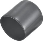 uxcell 4pcs Rubber End Caps 1 1/4"(32mm) ID Vinyl Round End Cap Cover Screw Thread Protectors Dark Grey, 30mm Height