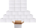 Calenzana 7x5x4 Inches Shipping Boxes Pack of 25, White Cardboard Corrugated Box for Mailing Packing and Storage