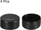 uxcell 4pcs Rubber End Caps 110mm ID Vinyl Round End Cap Cover Screw Thread Protectors Black, 50mm Height