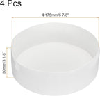 uxcell 4pcs Rubber End Caps 175mm (6 7/8 Inch) ID x 80mm(3 1/8 Inch) H Vinyl Round End Cap Cover Screw Thread Protectors White