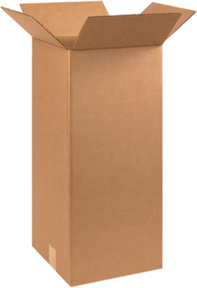 Secure Seal - 10x10x24 Pack of 25 Corrugated Cardboard Packing Shipping Mailing Moving Carton Boxes