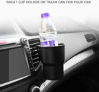 Car Cup Holder Organizer Drink Bottle Holder Stand Plastic Trash Container for Cellphone Keys Water Bottles Pen Food and So On