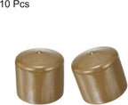 uxcell 10pcs Rubber End Caps 48mm(1 7/8") ID Vinyl Round End Cap Cover Screw Thread Protectors Light Brown