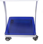 3 Tier Steel Rolling Utility Cart Storage Organizer Carts,3-Shelf Glass and Steel Den-tal Equipment Mobile Trolley Service Cart with Wheels,Load 66LBS