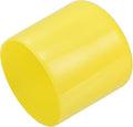 uxcell 4pcs Rubber End Caps 42mm ID Vinyl Round Tube Bolt Cap Cover Screw Thread Protectors Yellow, 40mm Height