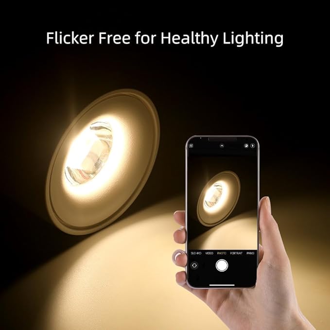 Aisilan LED Ceiling Spot Light Indoor Dimmable 2 Pack, 7W Black Directional Accent Light, Adjustable Modern Spotlight Flush Mount, Warm White CRI 97, for Living Room Bedroom