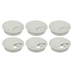 PATIKIL 3 Inch Desk Grommet, 6Pcs Cable Grommet Wire Management Cable Hole Cover Cord Organizer for Office Home Table Countertop, Gray
