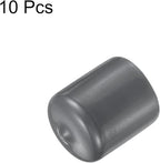 uxcell 10pcs Rubber End Caps 27mm ID Vinyl Round End Cap Cover Screw Thread Protector Dark Grey