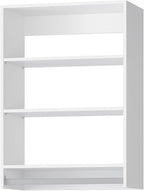 Medium Double Hanging Closet Unit, Modular Closet System, Wood Closet System Organizer with Storage for Walk In Closets, Clothing Rack Closet for Hanging Clothes, Bedroom, White, 28.5"W