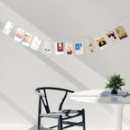 TFu Wall Hanging Photo Display, DIY Picture Photo Frame String with 12 Clips for Hanging Photos Notes and Artworks …