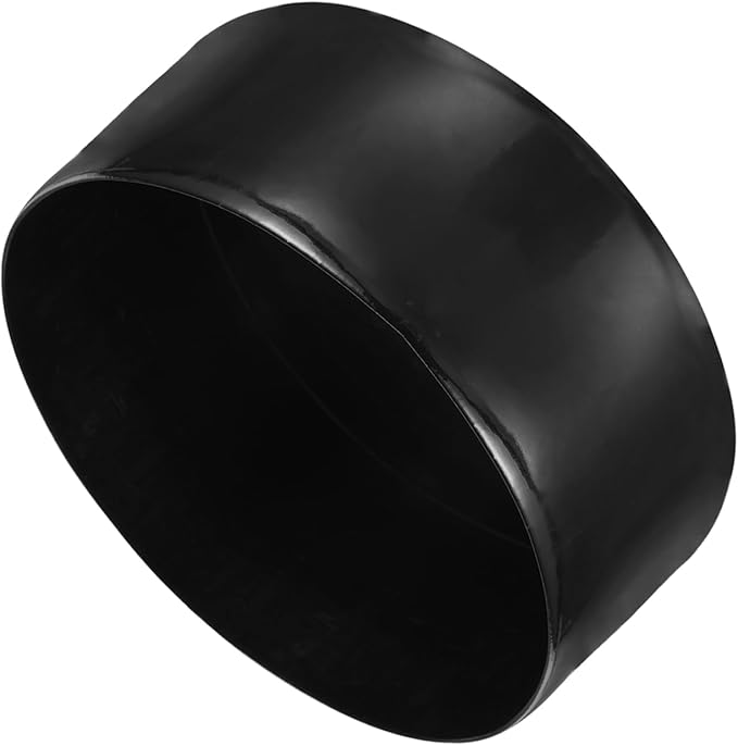 uxcell 4pcs Rubber End Caps 130mm ID Vinyl Round End Cap Cover Screw Thread Protectors Black, 50mm Height