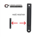 Crowd Control Warehouse - CCW Series WMB-120 Fixed Wall Mount Retractable Belt Barrier - 11 Foot, Black Belt with Stainless Steel Case, Crowd Control Barriers