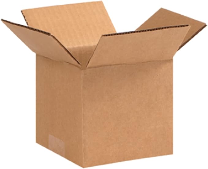 Secure Seal - 5x5x4 Pack of 100 Corrugated Cardboard Packing Shipping Mailing Moving Carton Boxes
