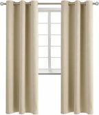 BGment Room Darkening Curtains 84 Inches Long - Grommet Thermal Insulated Drapes Window Treatment Curtains for Bedroom, 2 Panels, 42 x 84 Inch, Beige