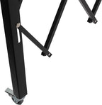 Single Folding Security Gate 7.22' H x 7.5' W Iron Accordion Security Gate Flexible Expanding Security Gate 180° Rolling Barricade Scissor Door with Padlock for Entry Security, Garage, Warehouse
