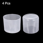 uxcell 4pcs Rubber End Caps 45mm ID Vinyl Round Tube Bolt Cap Cover Screw Thread Protectors Clear, 40mm Height