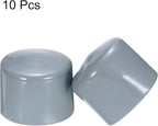 uxcell 10pcs Rubber End Caps 50mm(2") ID Vinyl Round End Cap Cover Screw Thread Protectors Grey