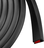 Rubber Edge Trim, Self Adhesive U Channel Edge Trim, U Shaped Trim for Plywood, Glasses, Mirror, Flexiglass, Sharp Edge Parts, Size 5/16" (8mm), Length 20Ft, Black Color, Peel and Stick Plastic Trims