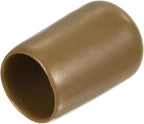 uxcell 20pcs Rubber End Caps 13mm ID Vinyl PVC Round Tube Bolt Cap Cover Screw Thread Protectors Light Brown