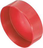 uxcell 4pcs Rubber End Caps 160mm(6.3 Inch) ID Vinyl Round End Cap Cover Screw Thread Protectors Red, 50mm Height