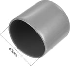 uxcell 5pcs Rubber End Caps Protective Caps 30mm ID Vinyl PVC Round Tube Bolt Cap Cover Screw Thread Protectors Light Gray