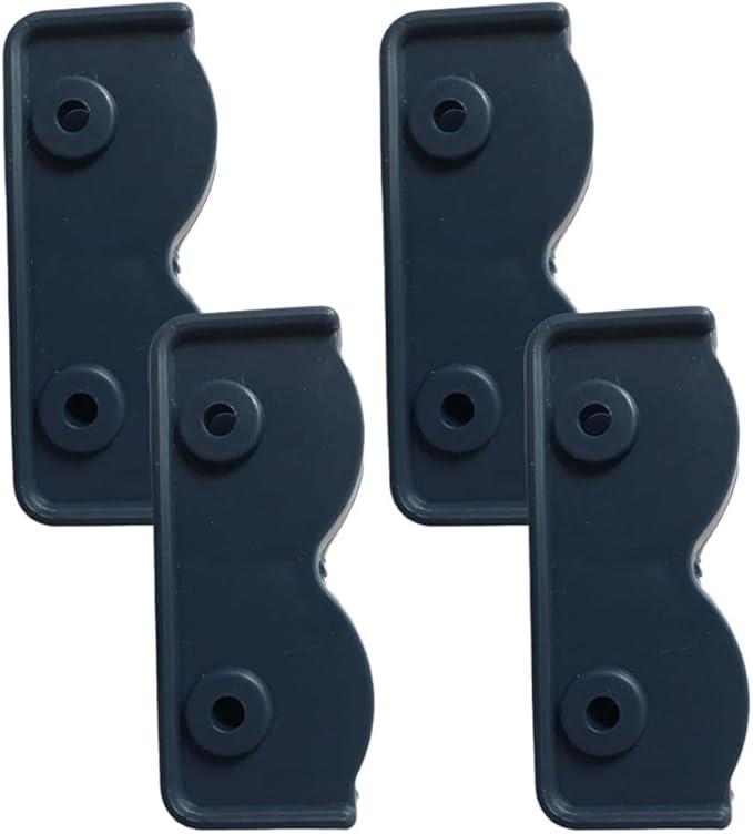 4Pcs 2-Way Pop-up Gazebo Replacement Connector Spare Parts Rectangular Bracket Set, Tent Replacement Connector Spare Support Rectangular Bracket Black Plastic