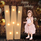 Marquee Letters 3 Feet Tall, 3FT Large Light up Letters W, Big Sign W with Warm White Light for Birthday Wedding Proposal Engagement Graduation Party Backdrop Decorations