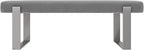 VANT Upholstered Bed Bench - Micro Suede Charcoal Grey - Brushed Nickel - Contemporary Modern, Bedroom Bench Seat, Hallway, or Entryway