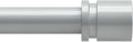 Curtain Rods for Windows 16 to 144 Inches Adjustable Length 1 Inch Diameter Window Curtain Rod with Aluminium End Cap, Silver Gray