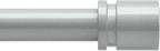 Curtain Rods for Windows 16 to 144 Inches Adjustable Length 1 Inch Diameter Window Curtain Rod with Aluminium End Cap, Silver Gray