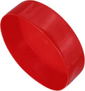 uxcell 4pcs Rubber End Caps 7 1/16"(180mm) ID Vinyl Round End Cap Cover Screw Thread Protectors Red, 50mm Height