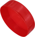 uxcell 4pcs Rubber End Caps 7 1/16"(180mm) ID Vinyl Round End Cap Cover Screw Thread Protectors Red, 50mm Height
