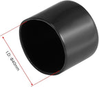 uxcell 4pcs Rubber End Caps 40mm ID Vinyl Round End Cap Cover Screw Thread Protectors Black, 40mm Height